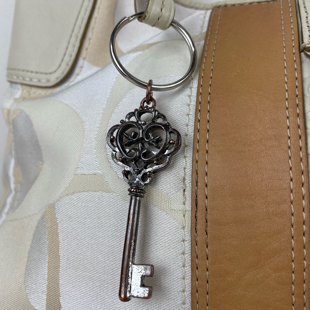 Coach Cream and Tan Signature Shoulder Bag - Picture 3 of 14